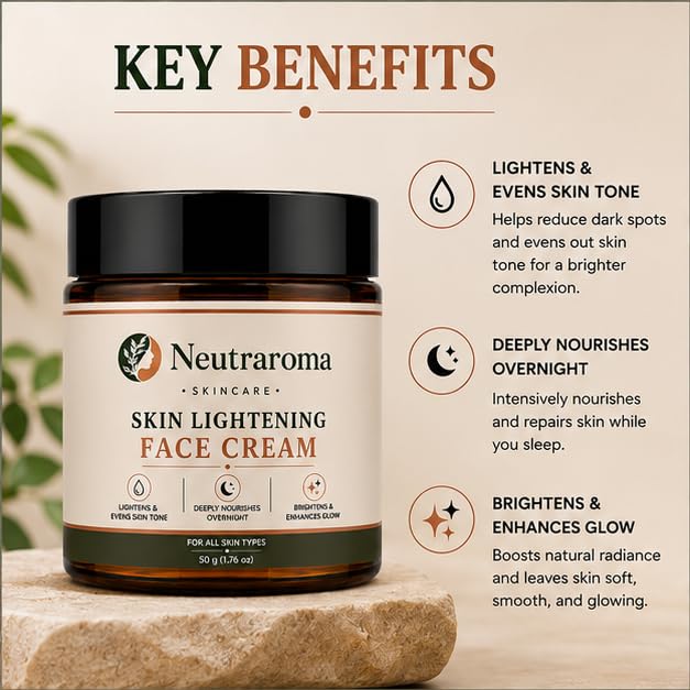 Brightening Face Cream for Women & Men | Daily Moisturizing & Nourishing Face Cream | Hydrating Facial Moisturizer for All Skin Types | 50g