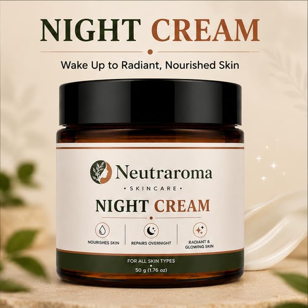 Night Cream 50g | Face Moisturizer for Women & Men | Overnight Hydrating Cream | Nourishing Facial Cream for Dry, Normal & Combination Skin