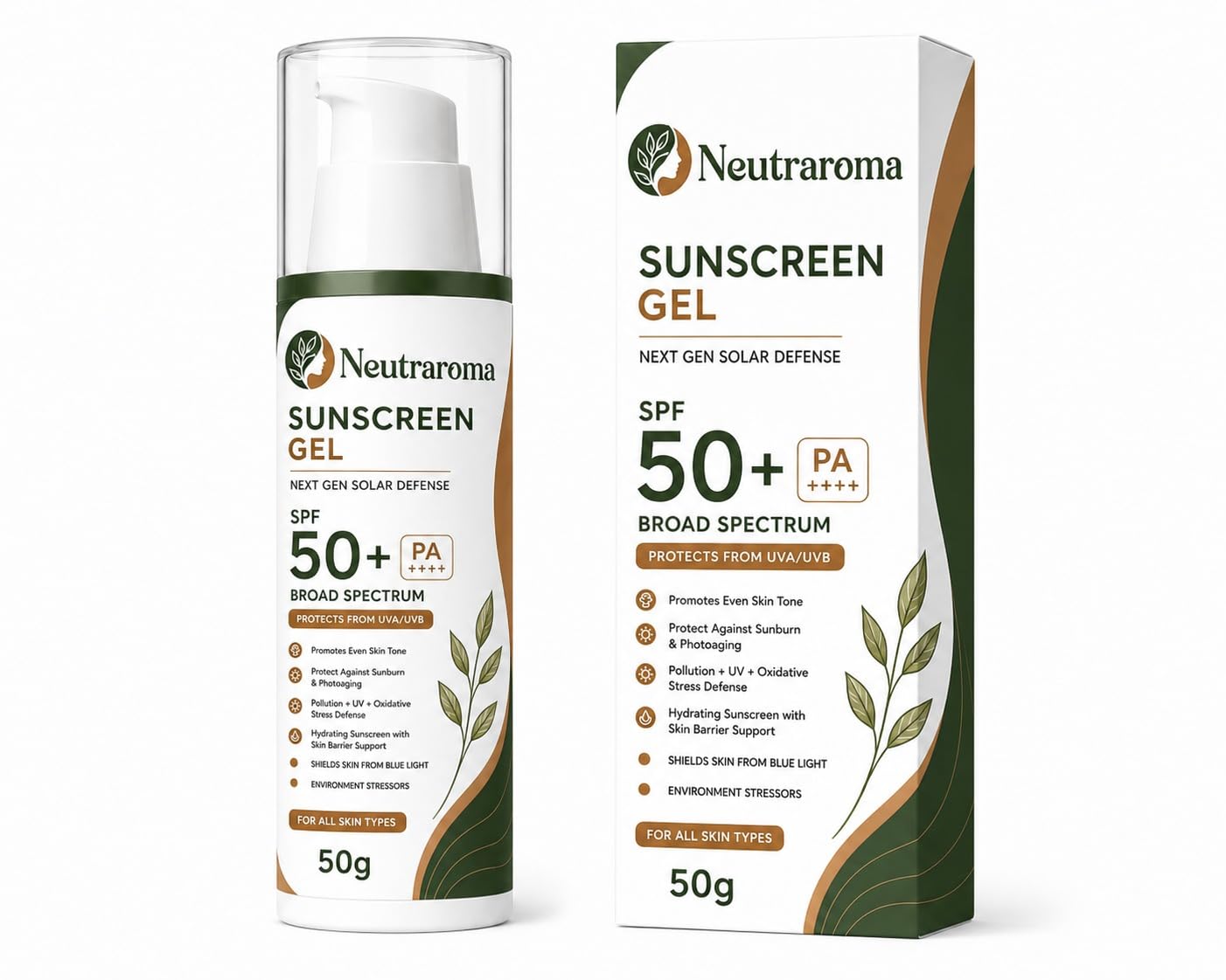 Sunscreen Gel SPF 50+ PA++++ | Broad Spectrum UVA & UVB Protection | Lightweight Non-Greasy Daily Sun Care Gel | Hydrating Formula with Skin Barrier Support | Suitable for All Skin Types | 50g