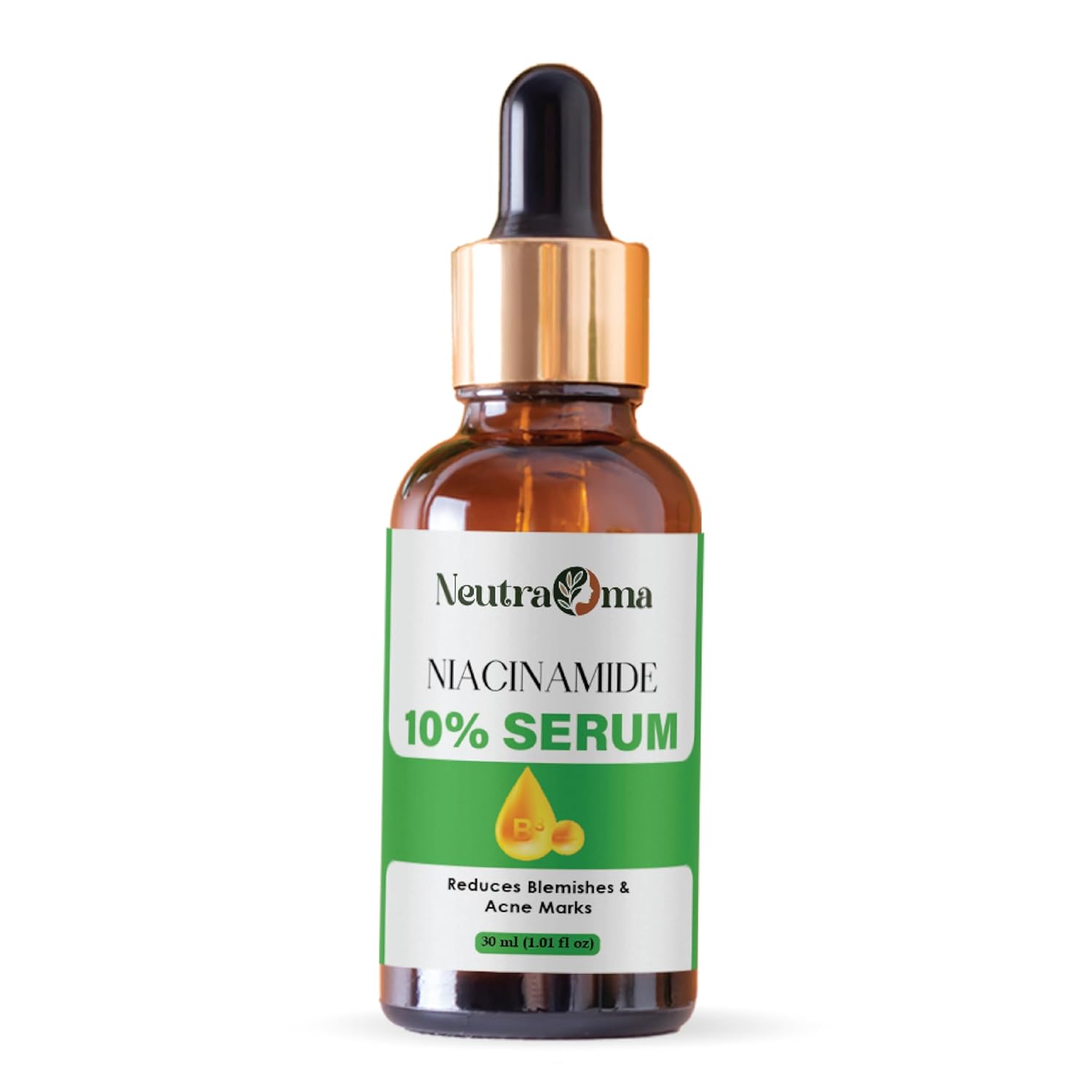 Niacinamide 10% Serum for Dark Spots, Acne Marks & Uneven Skin Tone | Vitamin B3 Brightening Face Serum | Oil Control, Pore Minimizer | 30ml Paraben-Free, Unscented