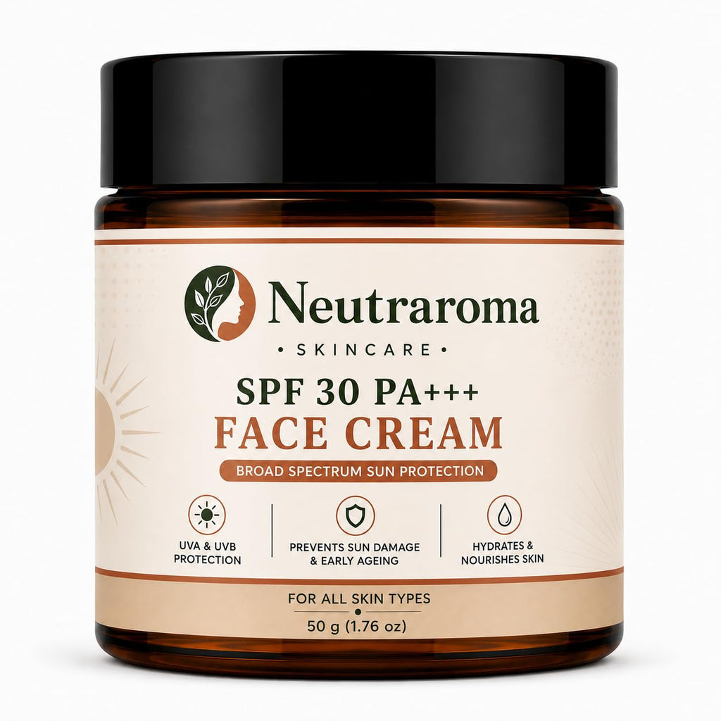 SPF 30 PA+++ Face Cream | Daily Sun Protection & Moisturizing Face Cream | Lightweight Facial Sunscreen for All Skin Types | 50g