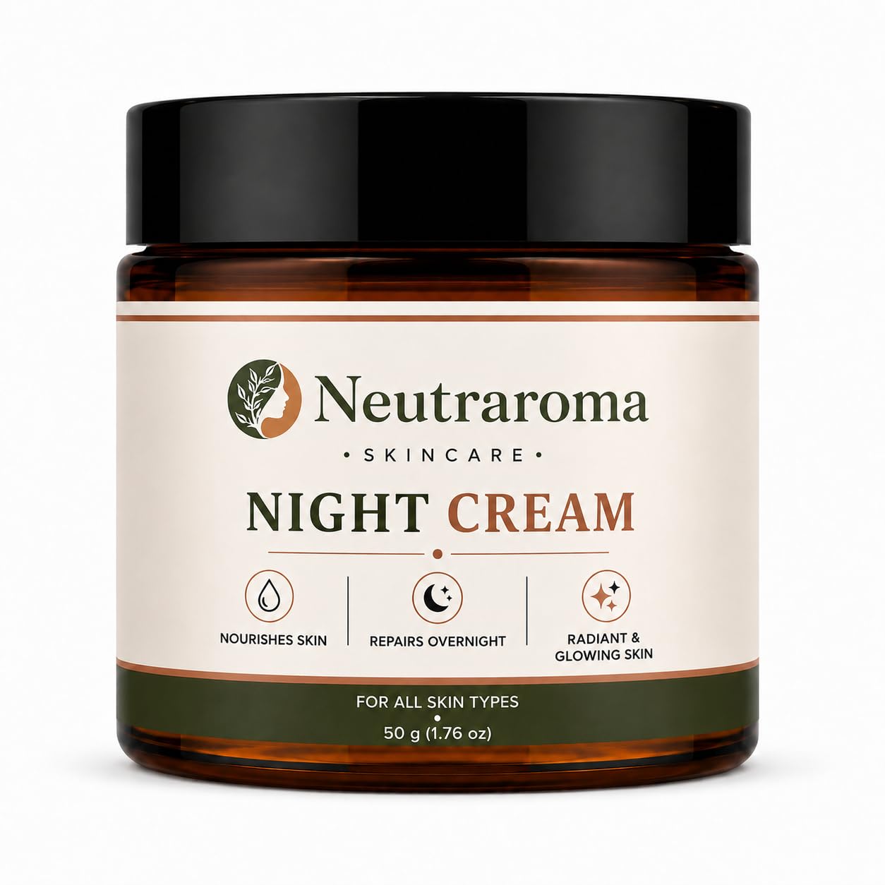 Night Cream 50g | Face Moisturizer for Women & Men | Overnight Hydrating Cream | Nourishing Facial Cream for Dry, Normal & Combination Skin
