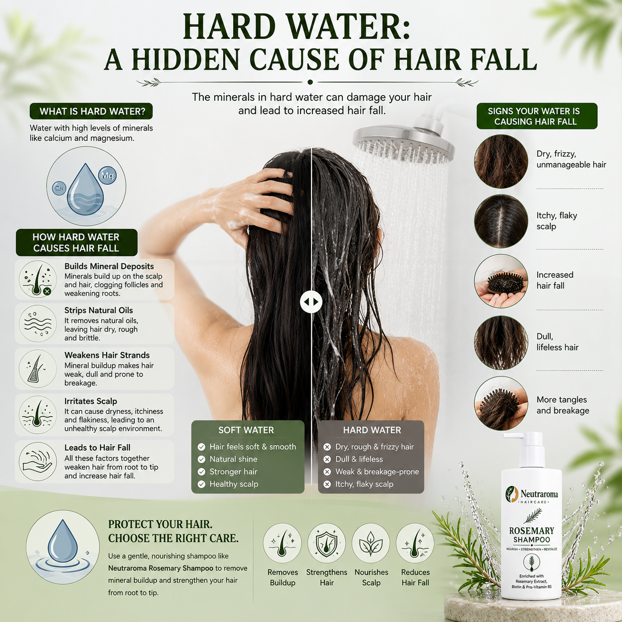 Neutraroma Rosemary Shampoo | Hair Fall Control & Scalp Nourishment | For All Hair Types | 200ml