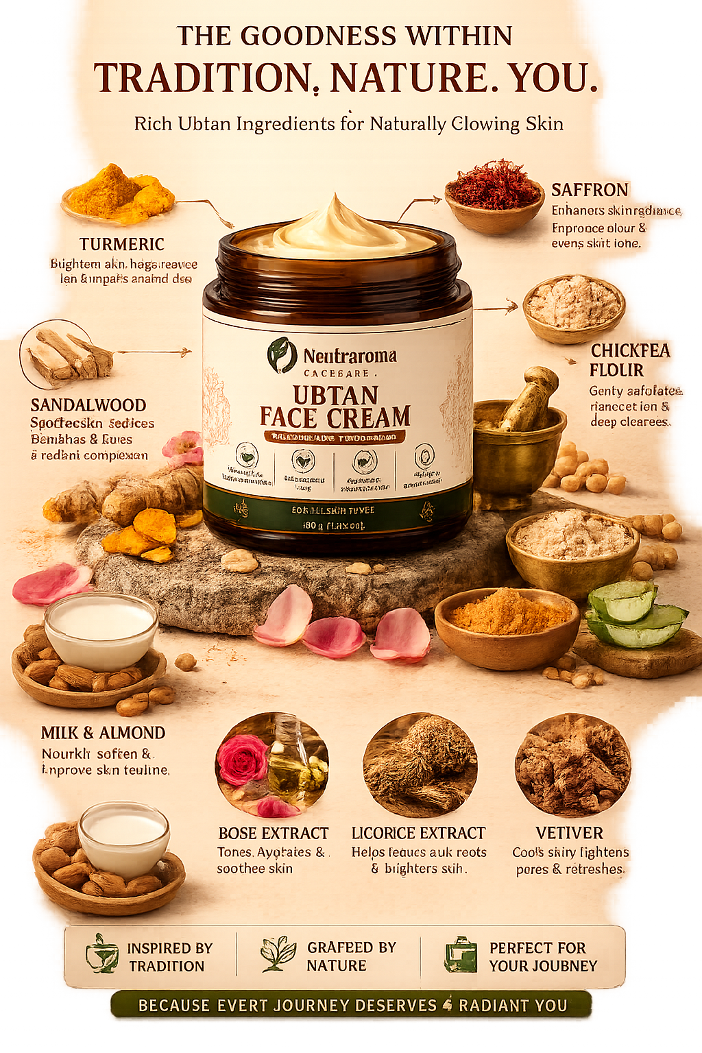 Experience the timeless power of Traditional Ubtan for brighter, smoother, and naturally radiant skin.