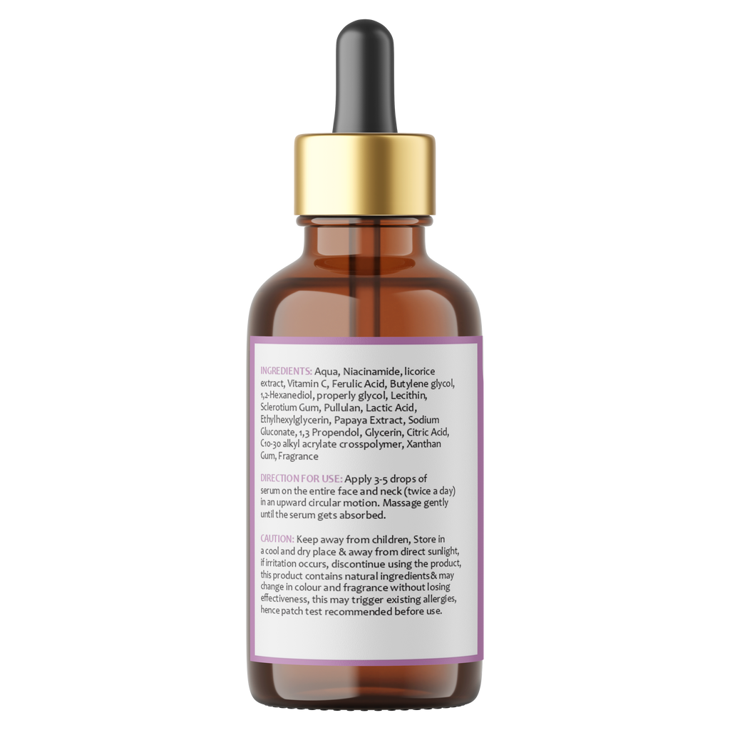Vitamin C & Niacinamide Face Serum – Targets Dark Spots, Dullness & Uneven Tone for Bright, Hydrated Skin, 30ml