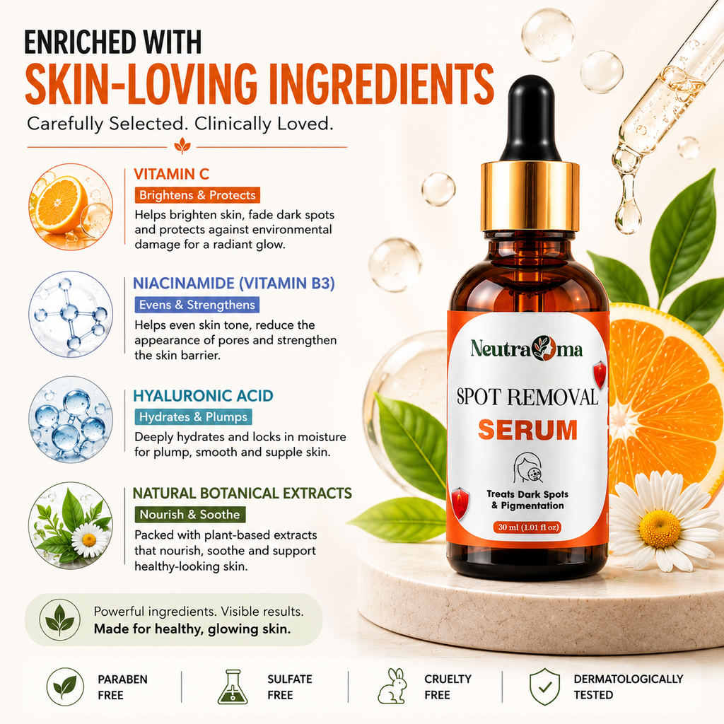 Neutraroma Spot Removal Serum – Dark Spot & Pigmentation Correcting Facial Serum for Brighter, Even-Toned Skin, 30ml Dropper Bottle